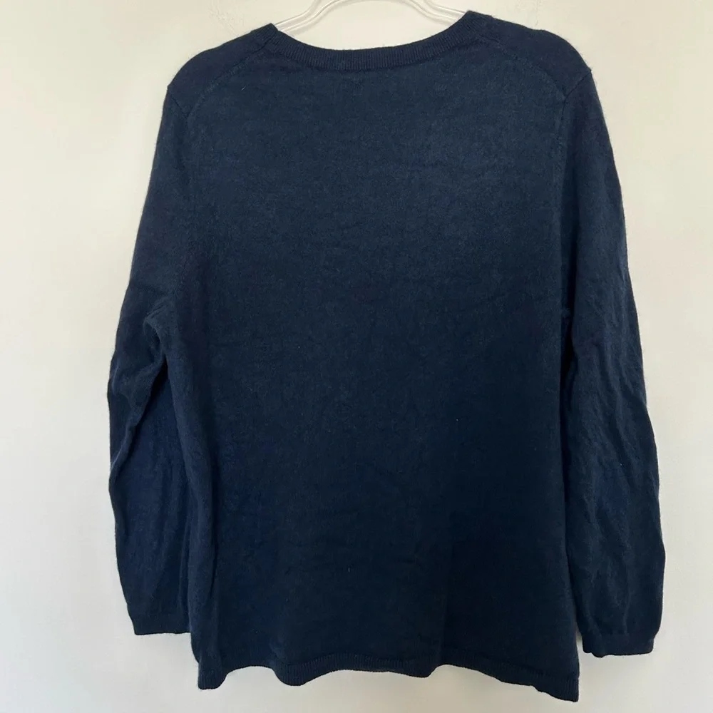 Lands’ End 100% Cashmere Blue Crewneck Sweater Size 1X - Picture 6 of 6